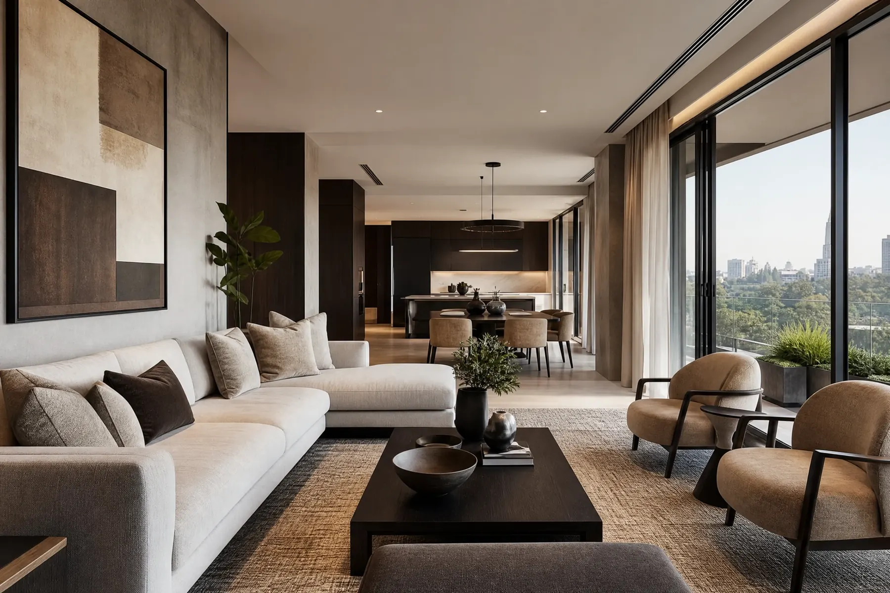 Elegant contemporary residential interior concept
